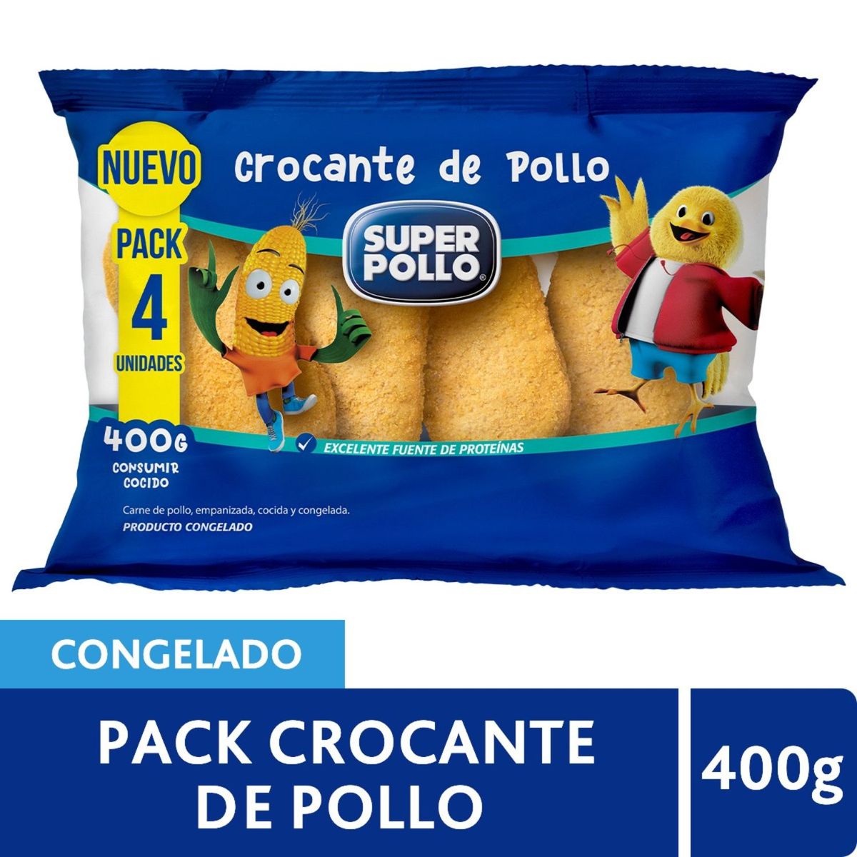 SUPER POLLO - Crocantes de Pollo Apanado Congelado Super Pollo 400 g