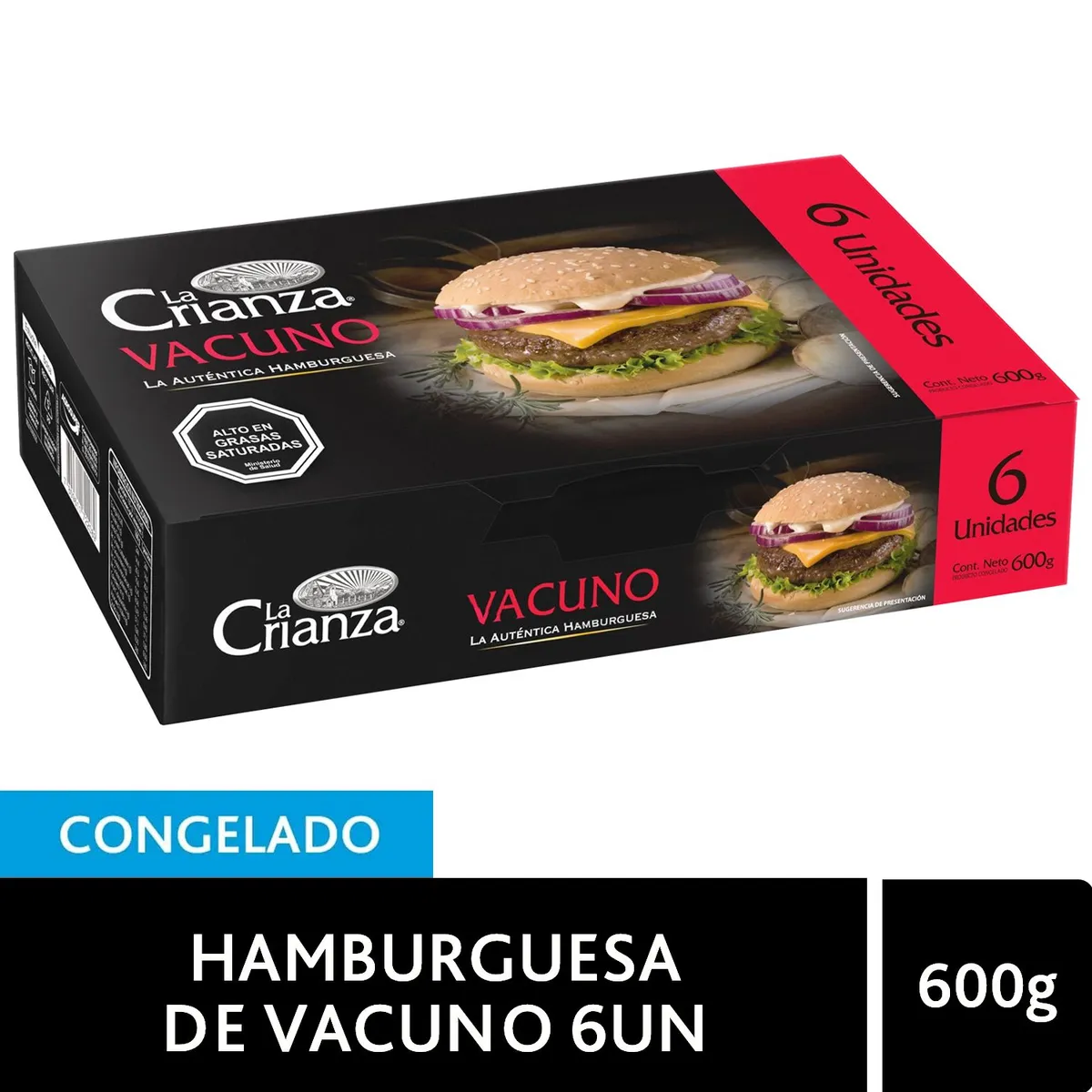 LA CRIANZA - Hamburguesa de Vacuno Congelada La Crianza 6 x 100 g
