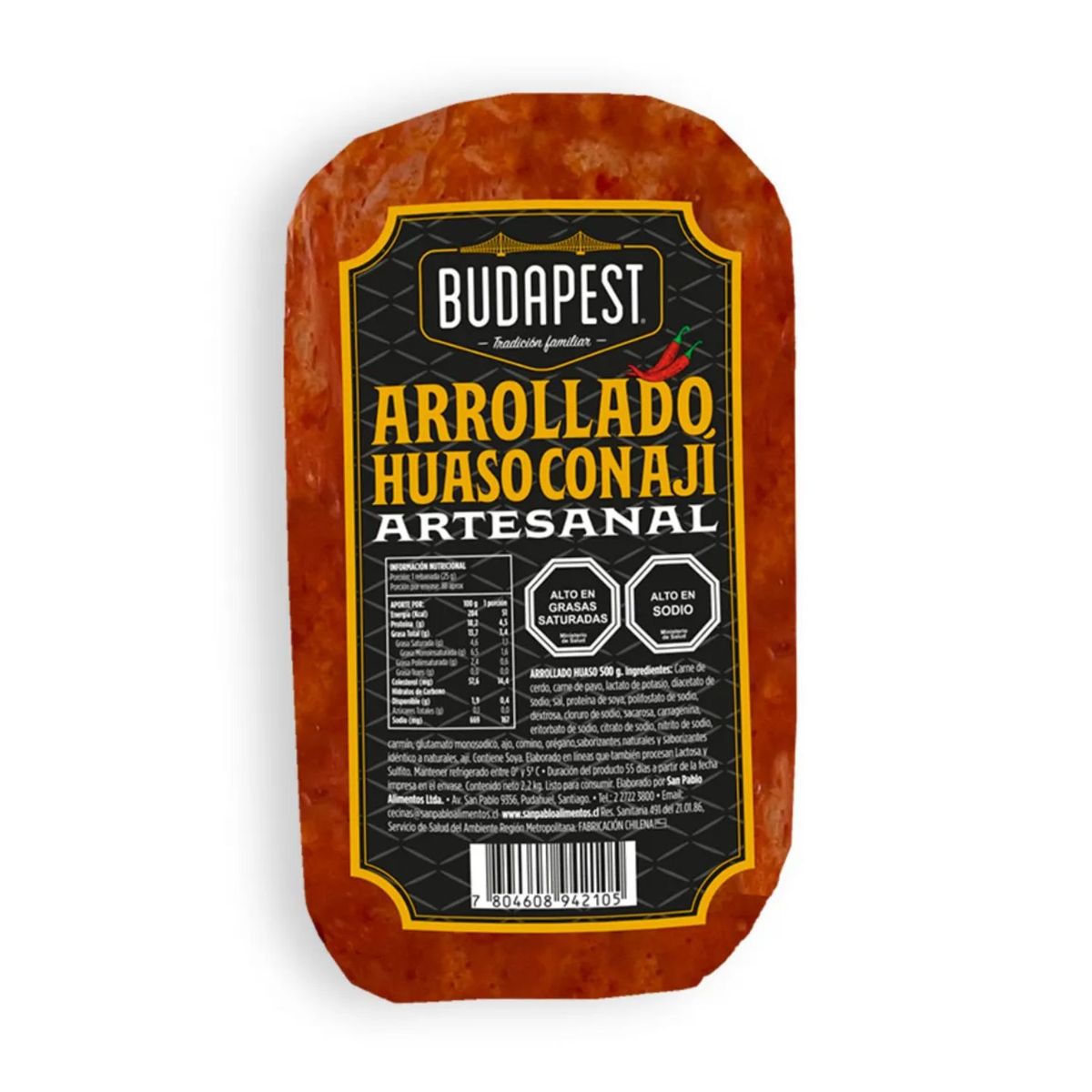 BUDAPEST - Mini Arrollado con Ají Budapest 500 g