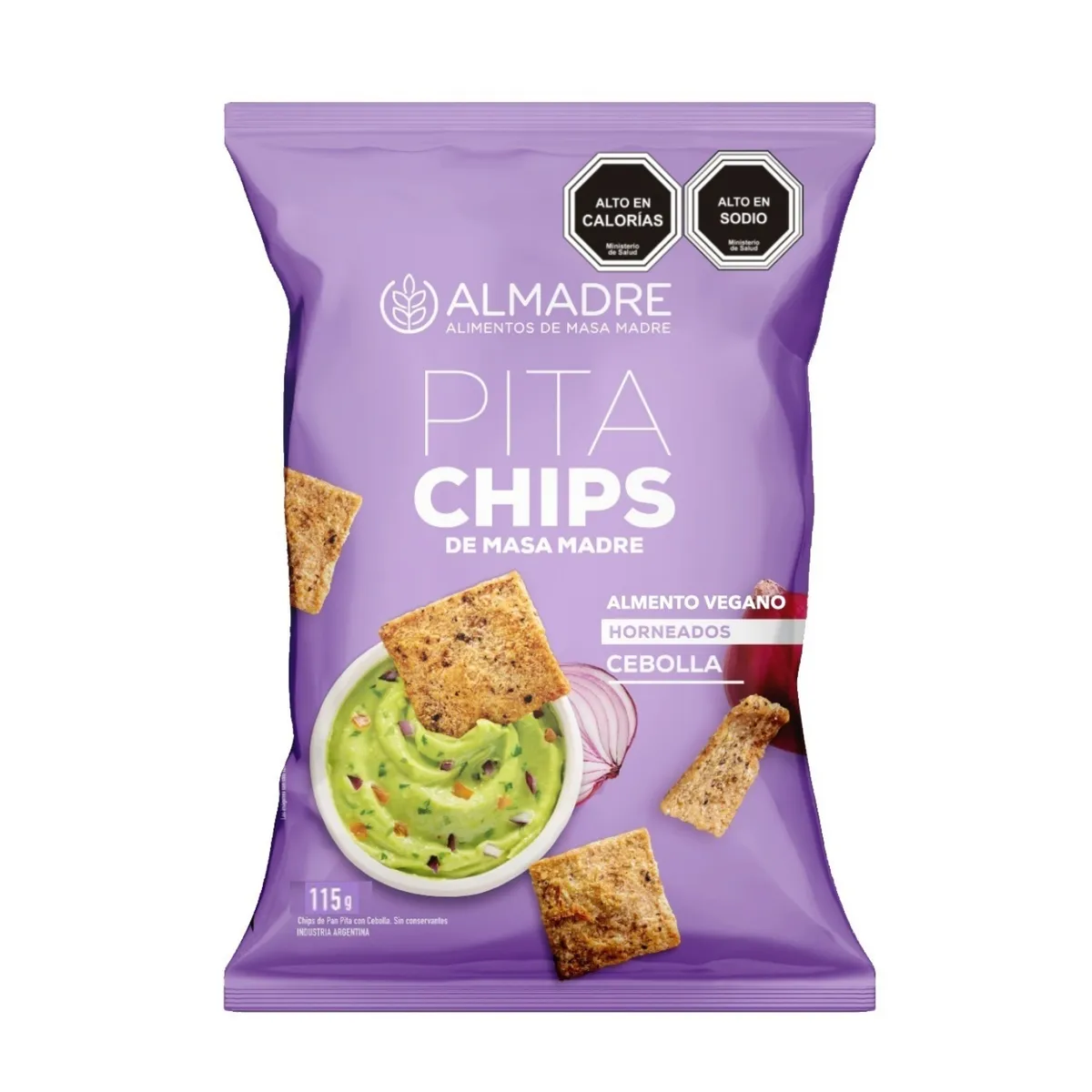 ALMADRE - Pan Pita Chips Cebolla Almadre 115 g