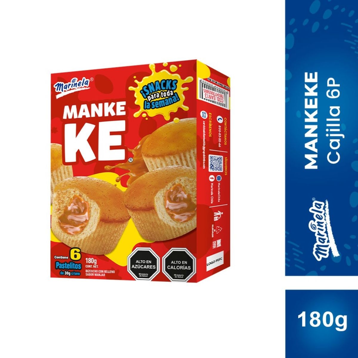 MARINELA - Mankekes Relleno Manjar Marinela 6 Un