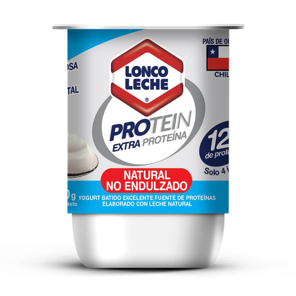 LONCOLECHE - Yoghurt Proteín Natural No Endulzado Loncoleche 140 ml