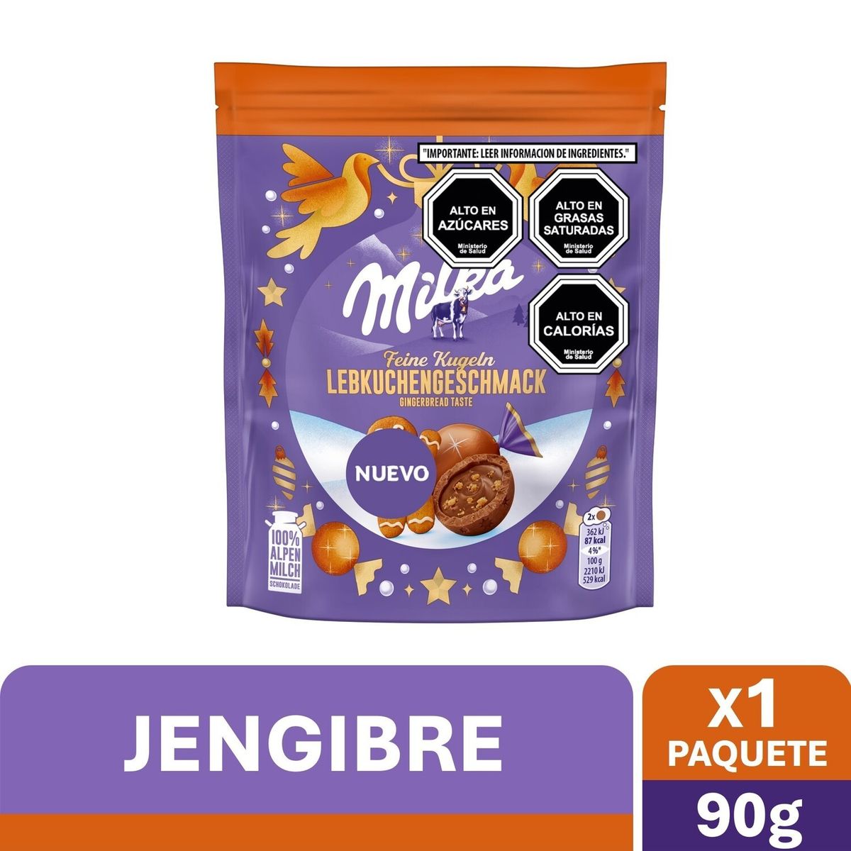 MILKA - Bombones de Chocolate Jengibre Milka 90 g