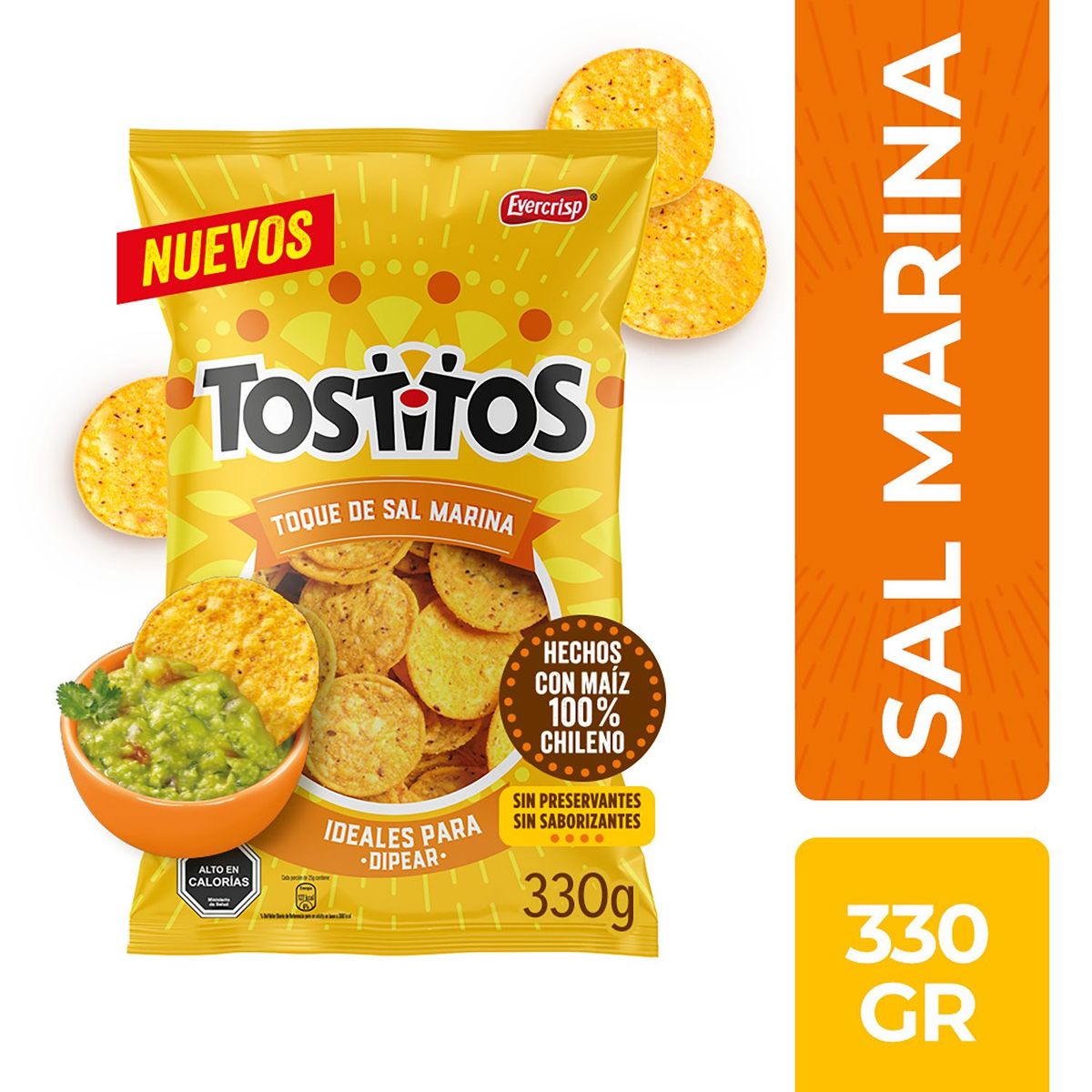 EVERCRISP - Tortillas de Maíz Tostitos con Sal de Marina Evercrisp 330 g