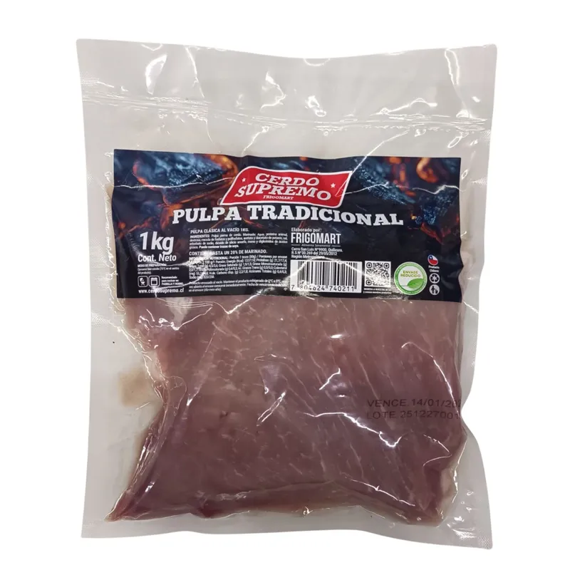 CERDO SUPREMO - Pulpa de Cerdo Tradicional Al Vacío Cerdo Supremo 1 Kg