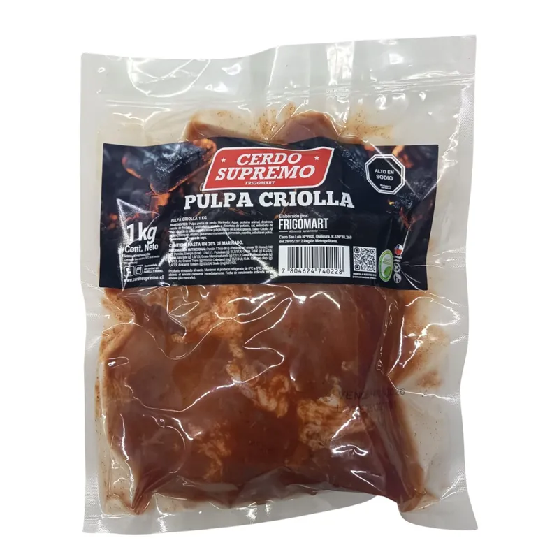 CERDO SUPREMO - Pulpa de Cerdo Criolla Al Vacío Cerdo Supremo 1 Kg