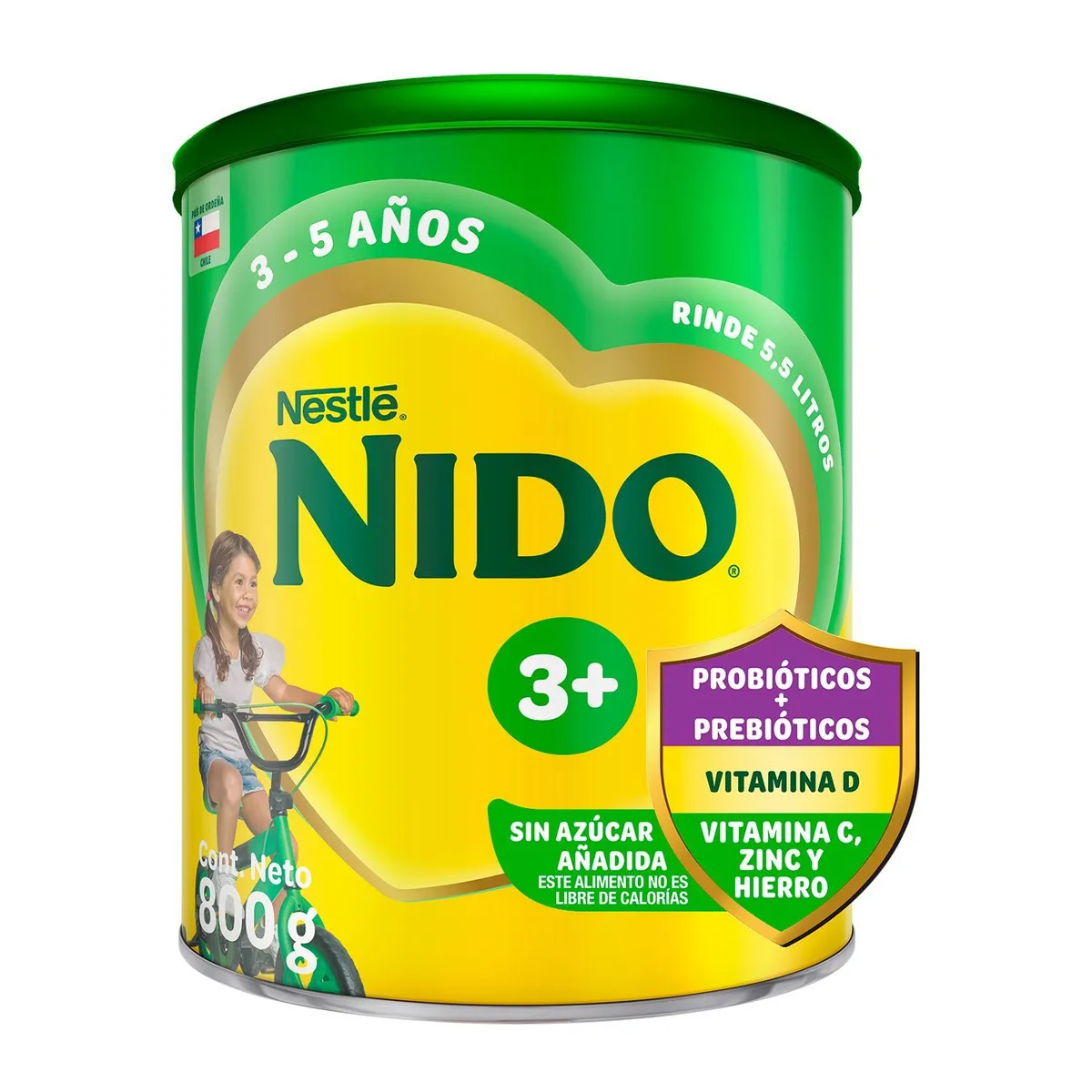 NIDO - Leche en Polvo Tarro 3+ Nido 800 gr