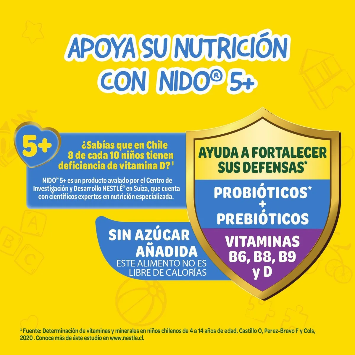 NIDO - Leche en Polvo Tarro 5+ Nido 800 gr