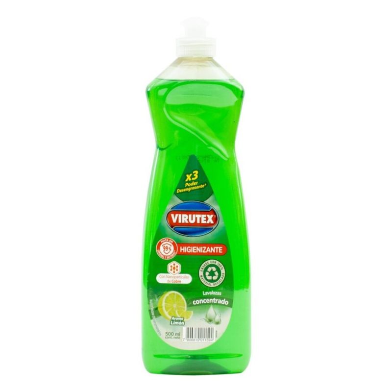 VIRUTEX - Lavalozas Concentrado Higienizante Aroma Aloe Vera Virutex 500 ml