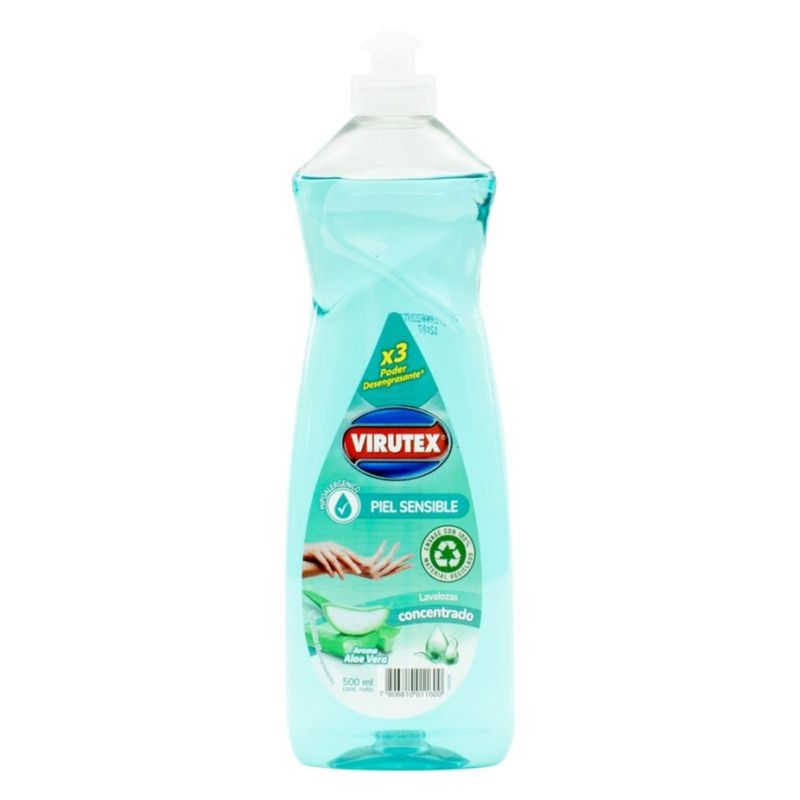 VIRUTEX - Lavalozas Concentrado Piel Sensible Aroma Aloe Vera Virutex 500 ml