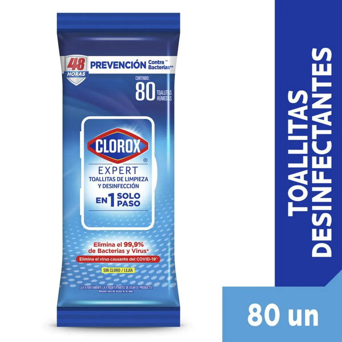 CLOROX - Toallas Húmedas Desinfectantes Clorox Expert 80 Un