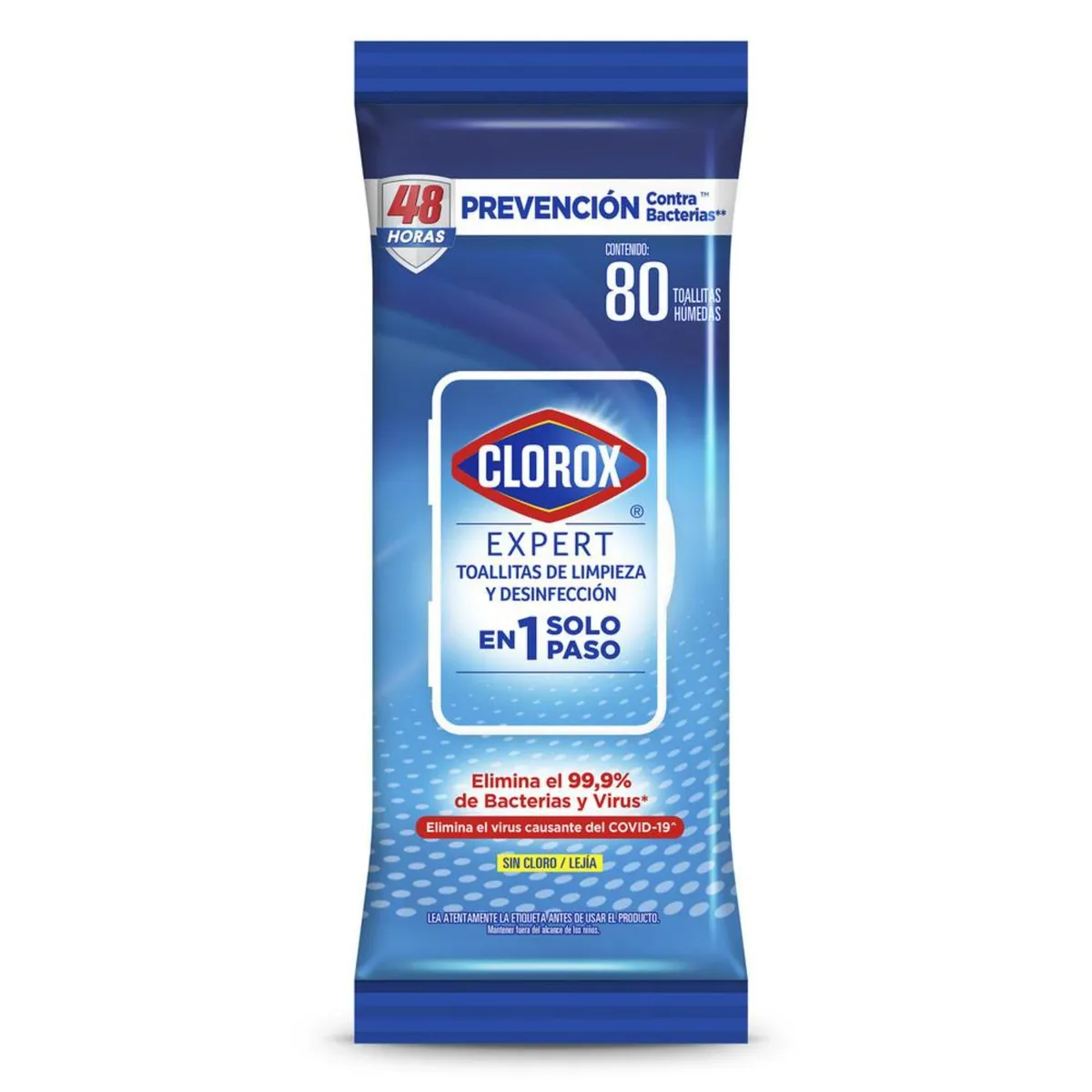 CLOROX - Toallas Húmedas Desinfectantes Clorox Expert 80 Un