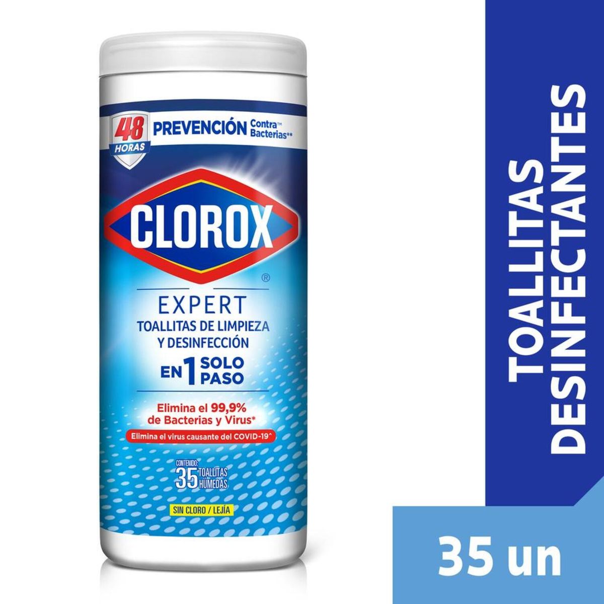 CLOROX - Toallas Húmedas Desinfectantes Clorox Expert 35 Un