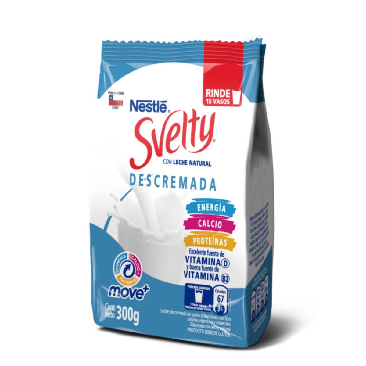 SVELTY - Leche en Polvo Svelty Descremada 300 g