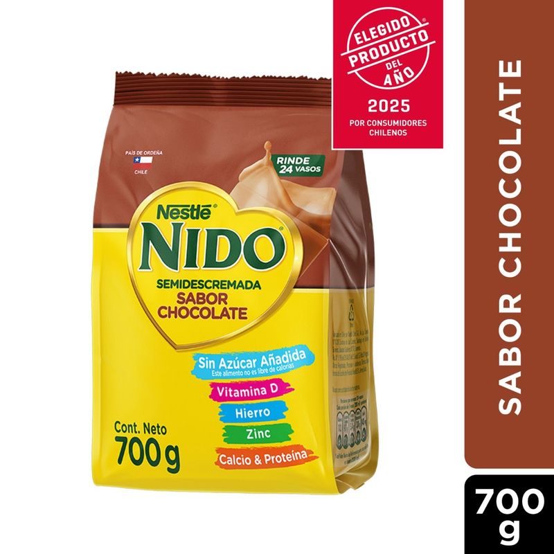 NIDO - Leche en Polvo Nido Chocolate Semidescremada 700 g