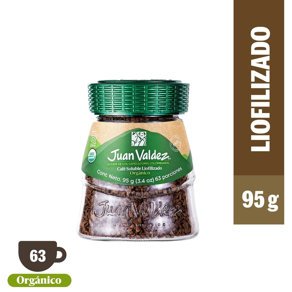 JUAN VALDEZ - Café Liofilizado Orgánico Juan Valdez 95 g