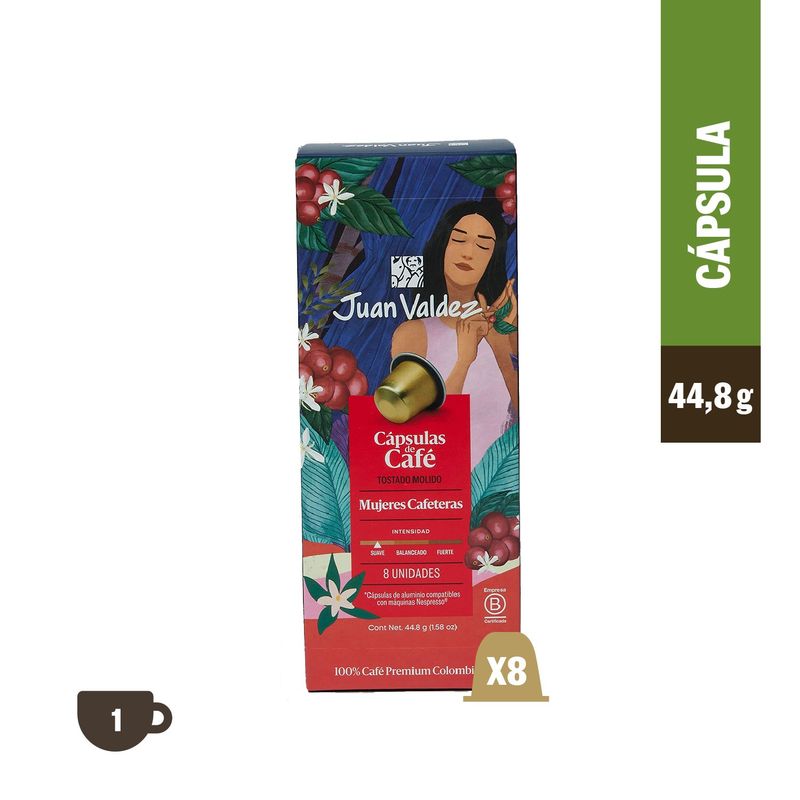 JUAN VALDEZ - Cápsulas de Café Juan Valdez Mujeres 8 un