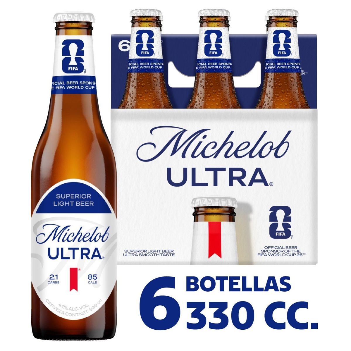 MICHELOB ULTRA - Pack Cerveza Liviana Ultra Michelob 4.2° 6 x 330 ml