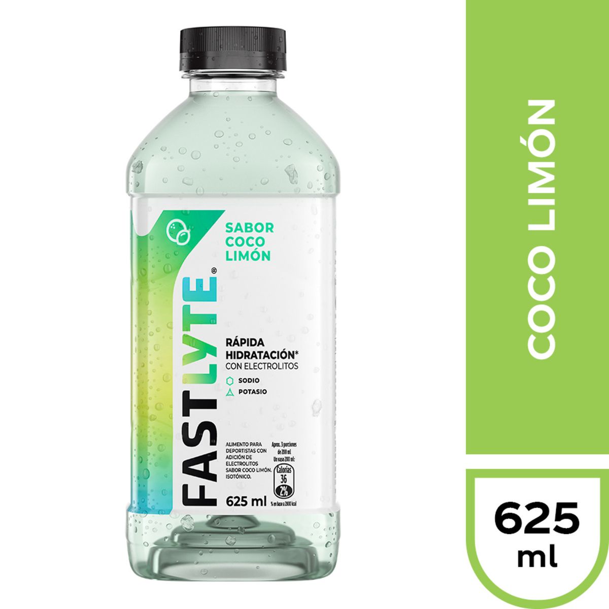 FASTLYTE - Bebida Isotónica Fastlyte Coco Limón 625 cc