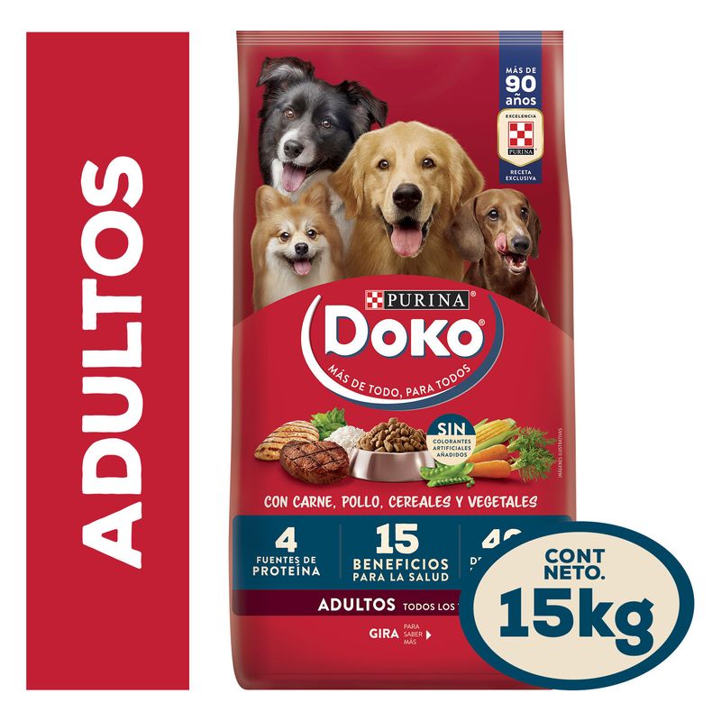 DOKO - Alimento para Perros Doko Seco Carne y Cereales 15 K