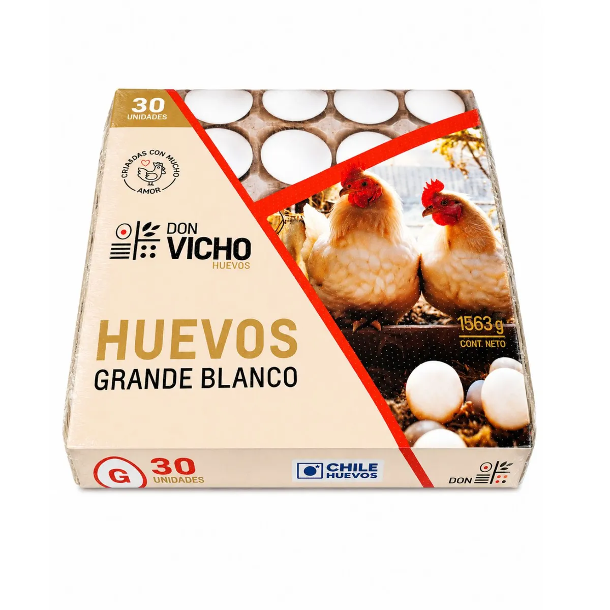 DON VICHO - Huevos Blanco Grandes Don Vicho 30 Un