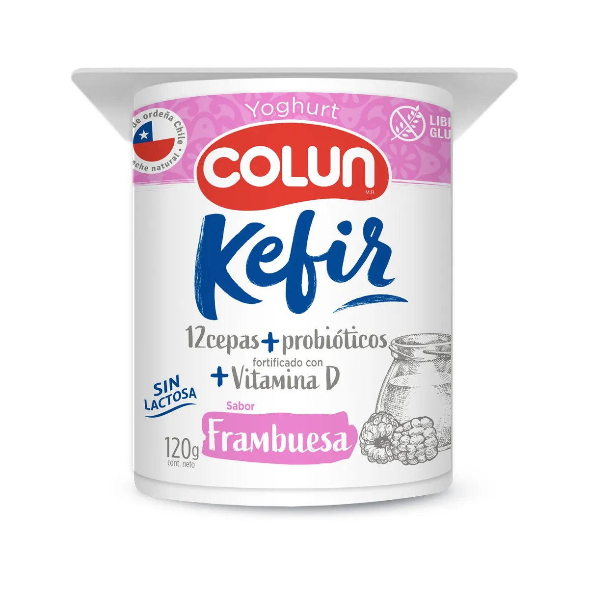 COLUN - Yoghurt Kefir Sabor Frambuesa Colun 120 g