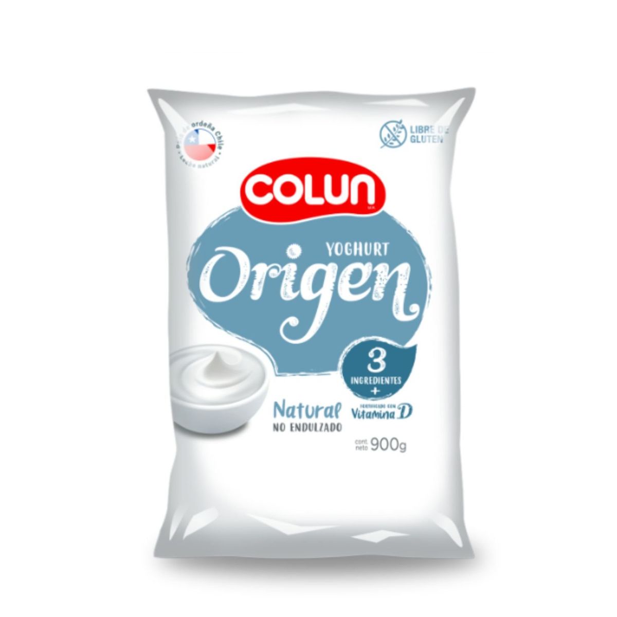 COLUN - Yoghurt Origen Natural No Endulzado Colun 900 g