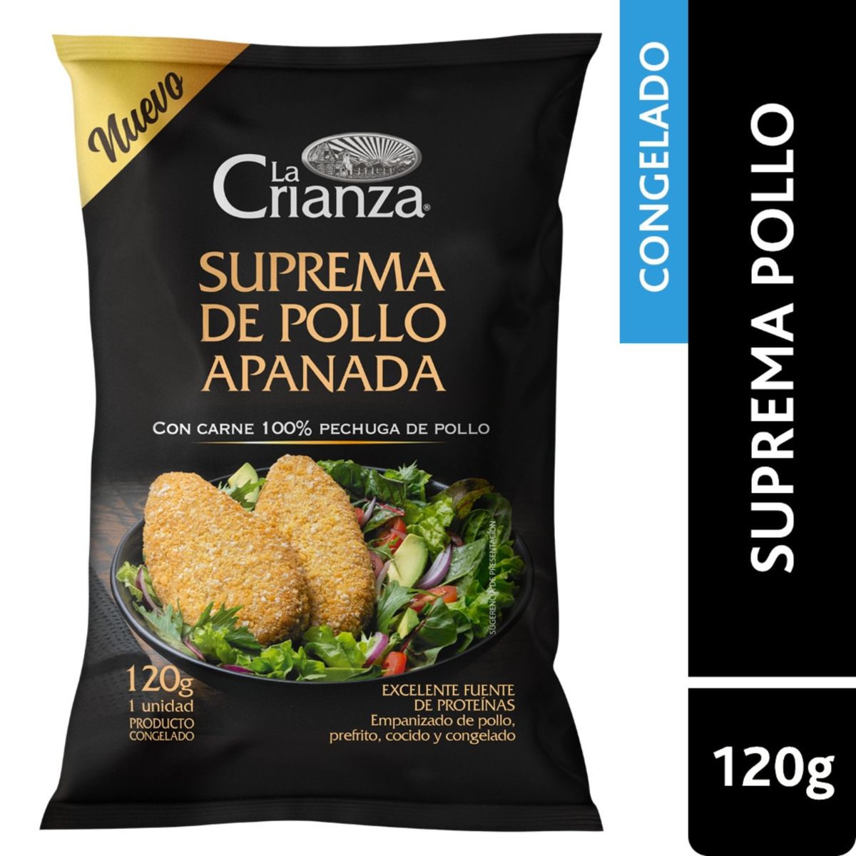 LA CRIANZA - Suprema de Pollo Apanada Congelada La Crianza 120 g