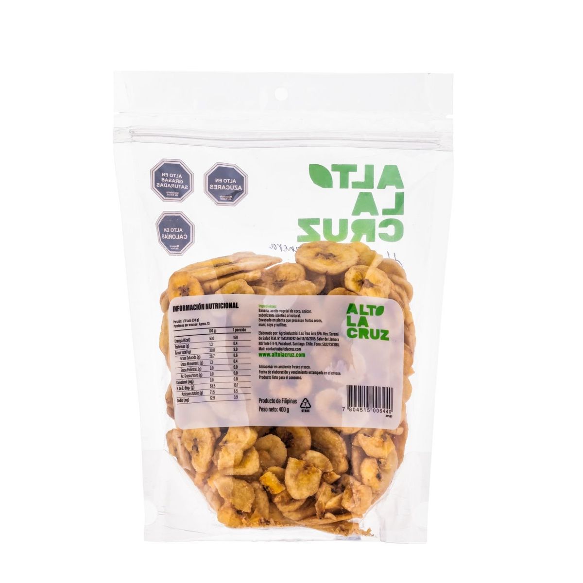 ALTO LA CRUZ - Chips de Banana Deshidratada Alto La Cruz 400 g