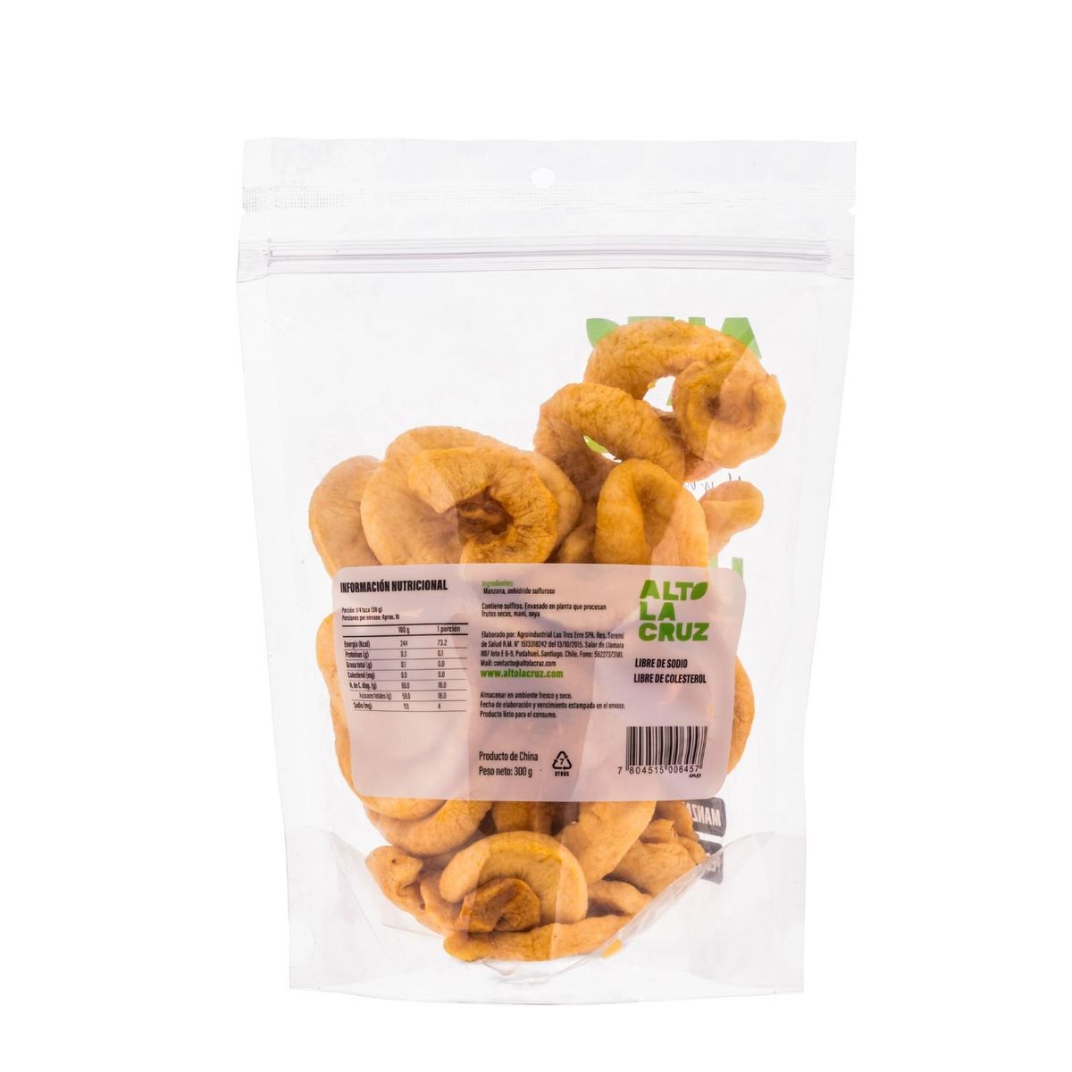 ALTO LA CRUZ - Anillos de Manzana Deshidratada Alto La Cruz 300 g