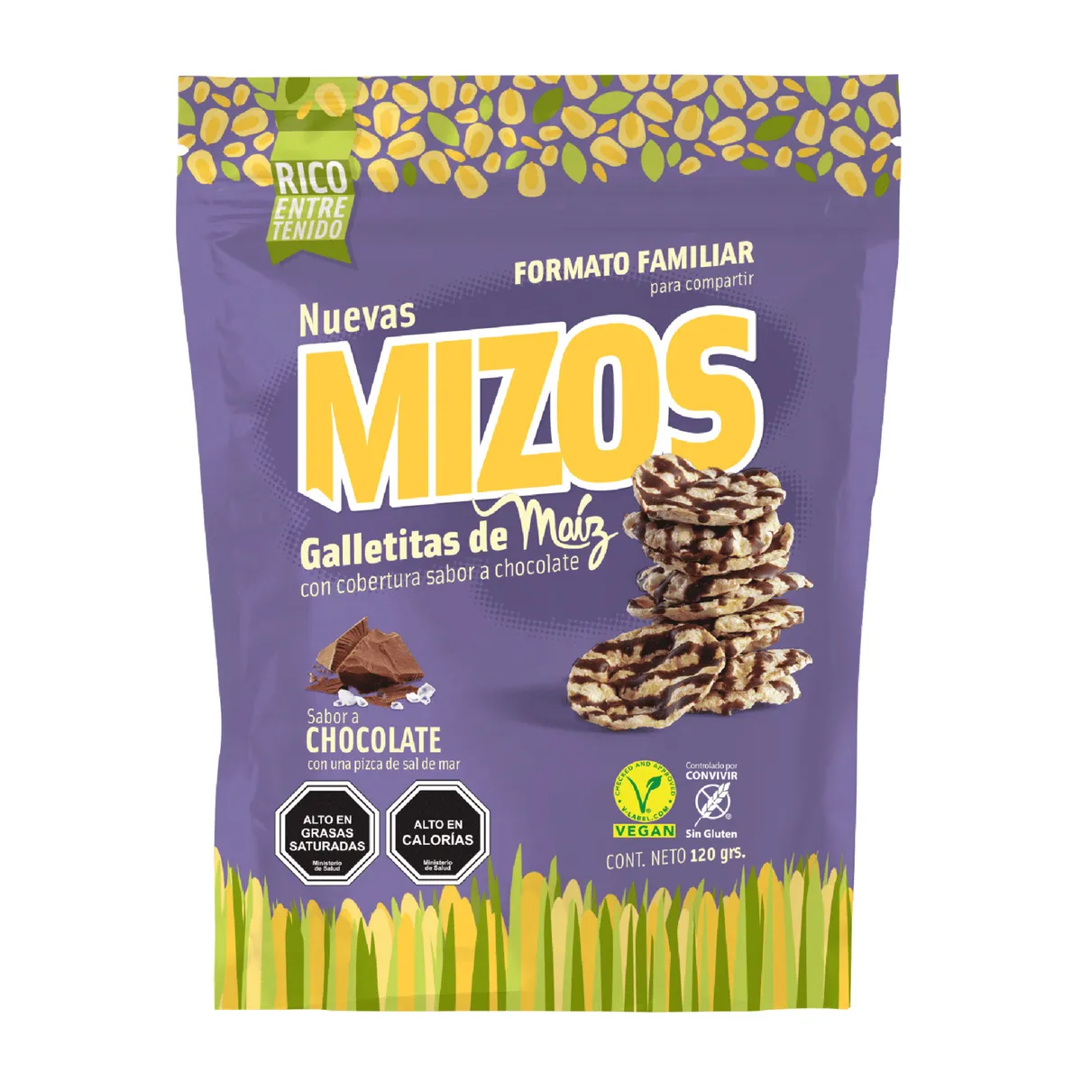 MIZOS - Galleta de Maíz Mizos Chocolate 120 g
