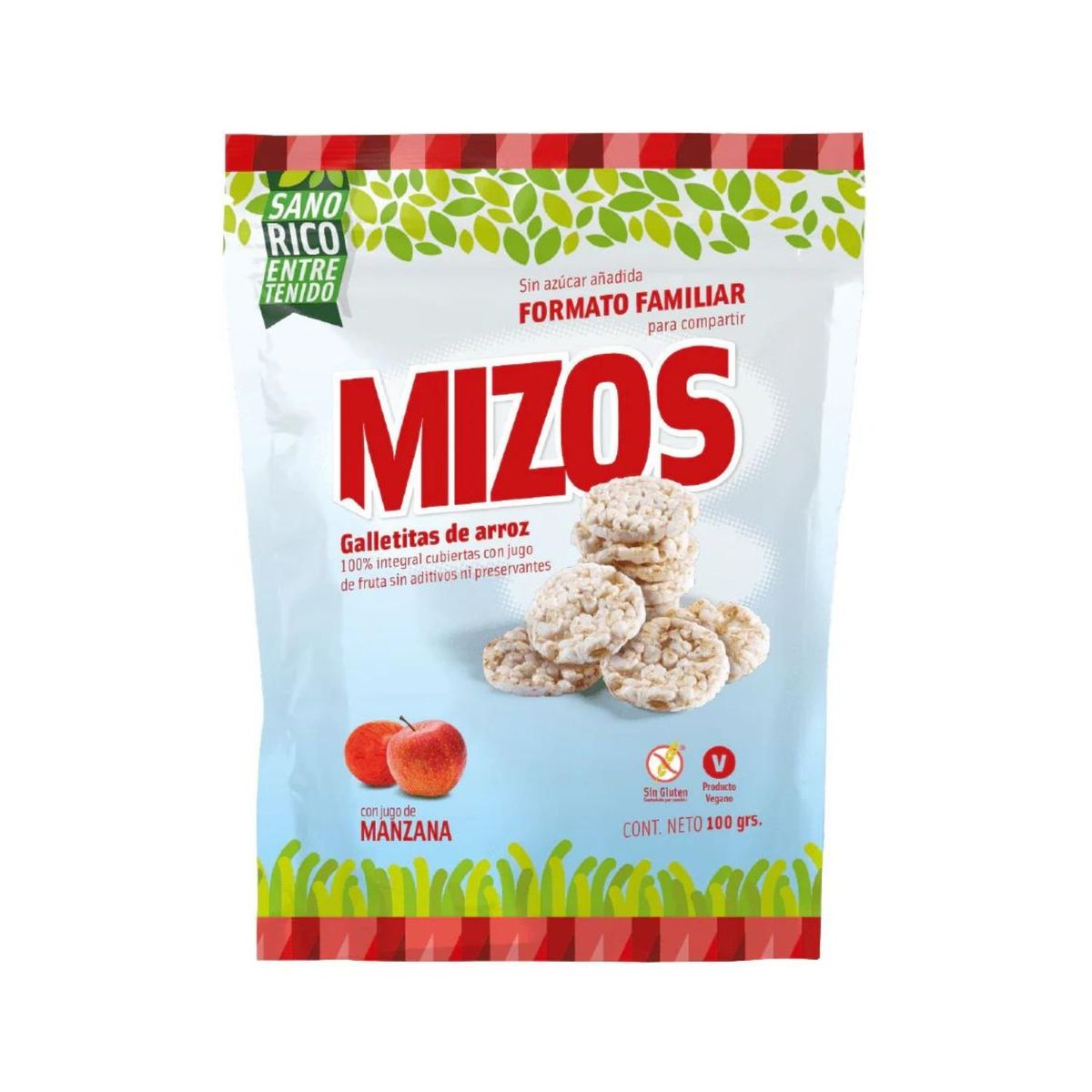 MIZOS - Galleta de Arroz Mizos Manzana 100 g
