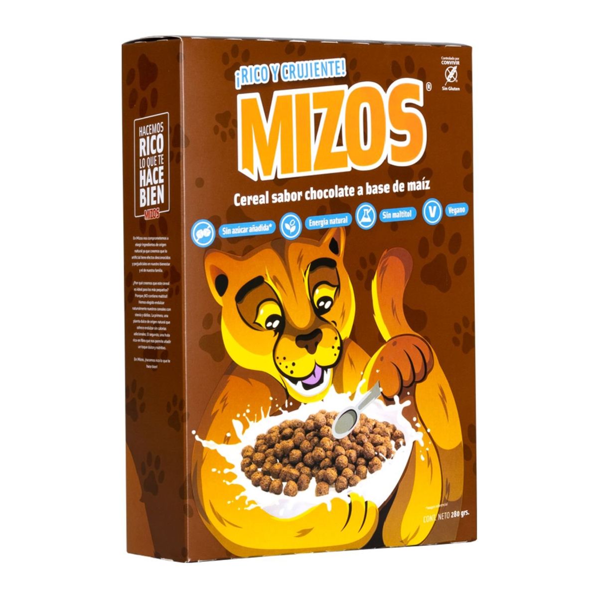 MIZOS - Cereal de MaÍz Sabor Chocolate Mizos 280 g