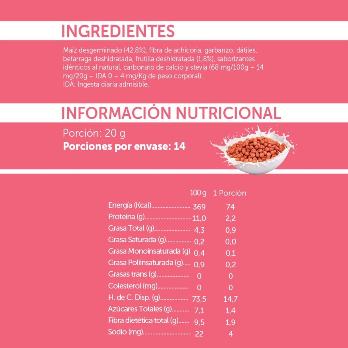 MIZOS - Cereal de Maíz Sabor Frutilla Mizos 280 g