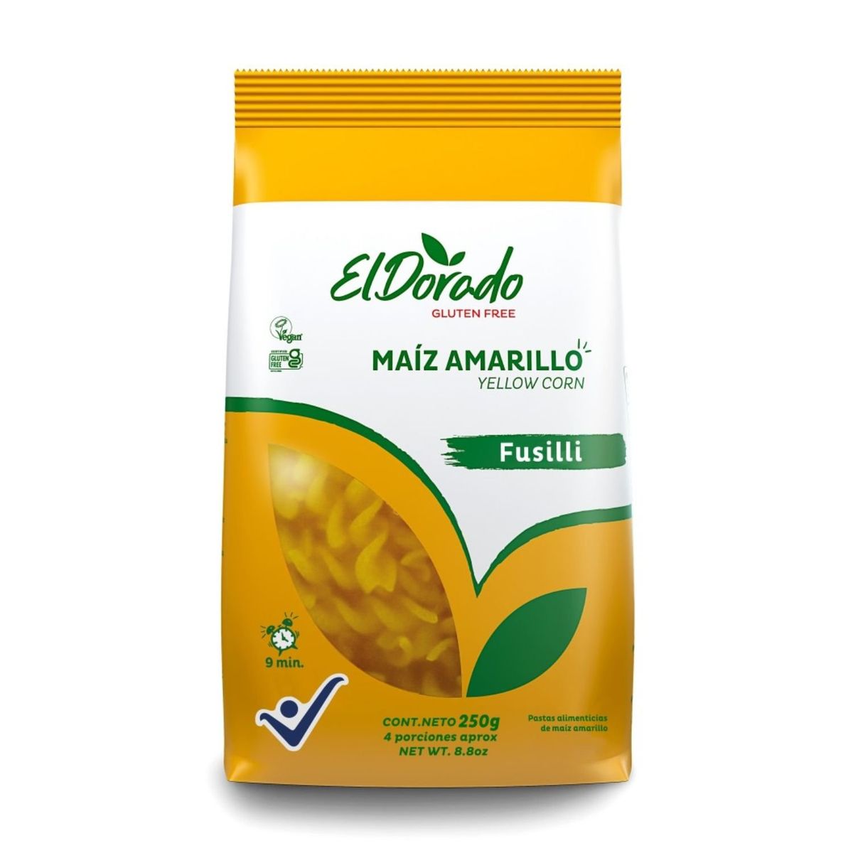 EL DORADO - Pasta Fusilli de Maíz Sin Gluten El Dorado 250 g
