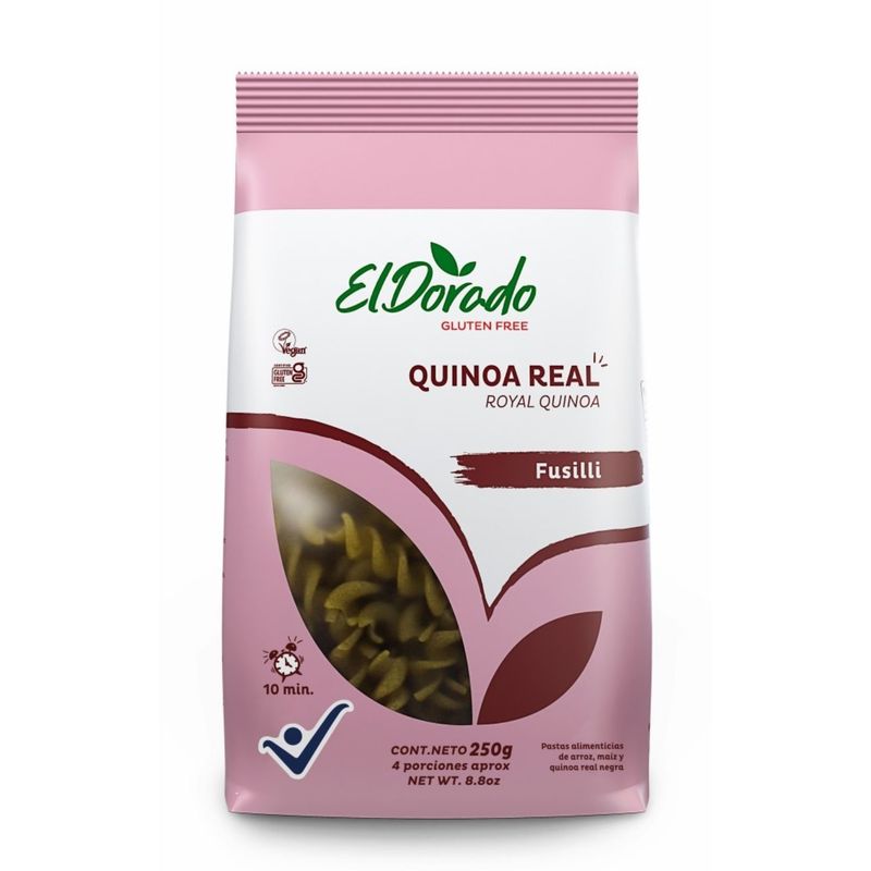 EL DORADO - Pasta Fusilli de Quinoa Sin Gluten El Dorado 250 g