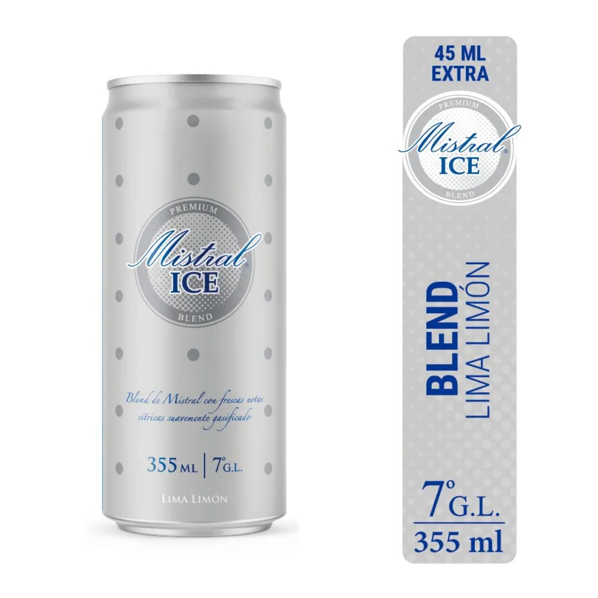 MISTRAL ICE - Cóctel Mistral Ice Blend Lima Limón 7° 355 ml