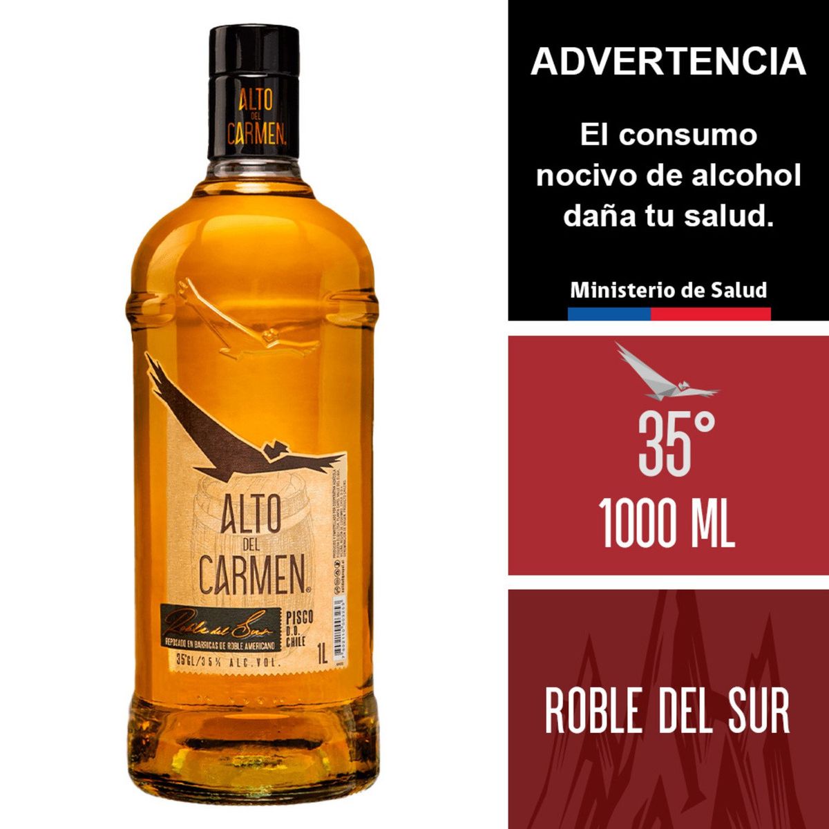 ALTO DEL CARMEN - Pisco Alto del Carmen Robles del Sur 35° 1 L