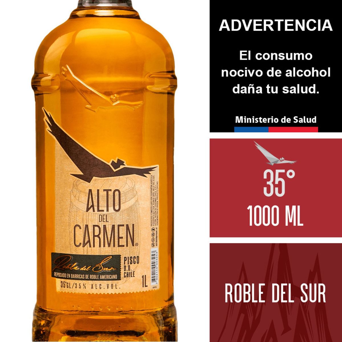 ALTO DEL CARMEN - Pisco Alto del Carmen Robles del Sur 35° 1 L