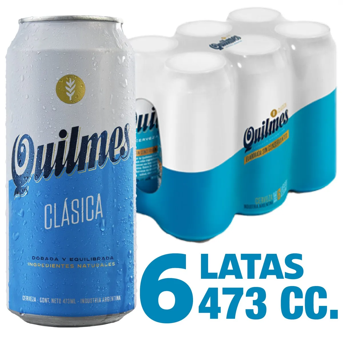 QUILMES - CERVEZA LT QUILMES 4.9G 6X473 CC