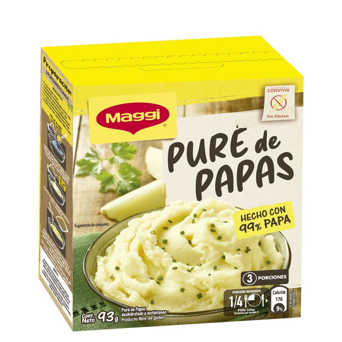 MAGGI - Puré de Papas Instantáneo Maggi 93 g