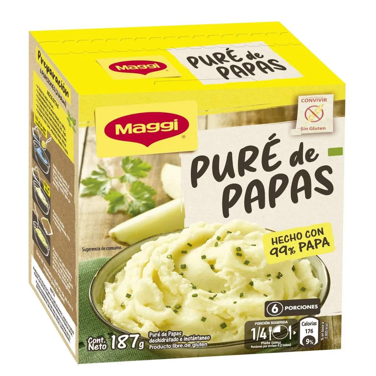 MAGGI - Puré de Papas Instantáneo Maggi 187 g