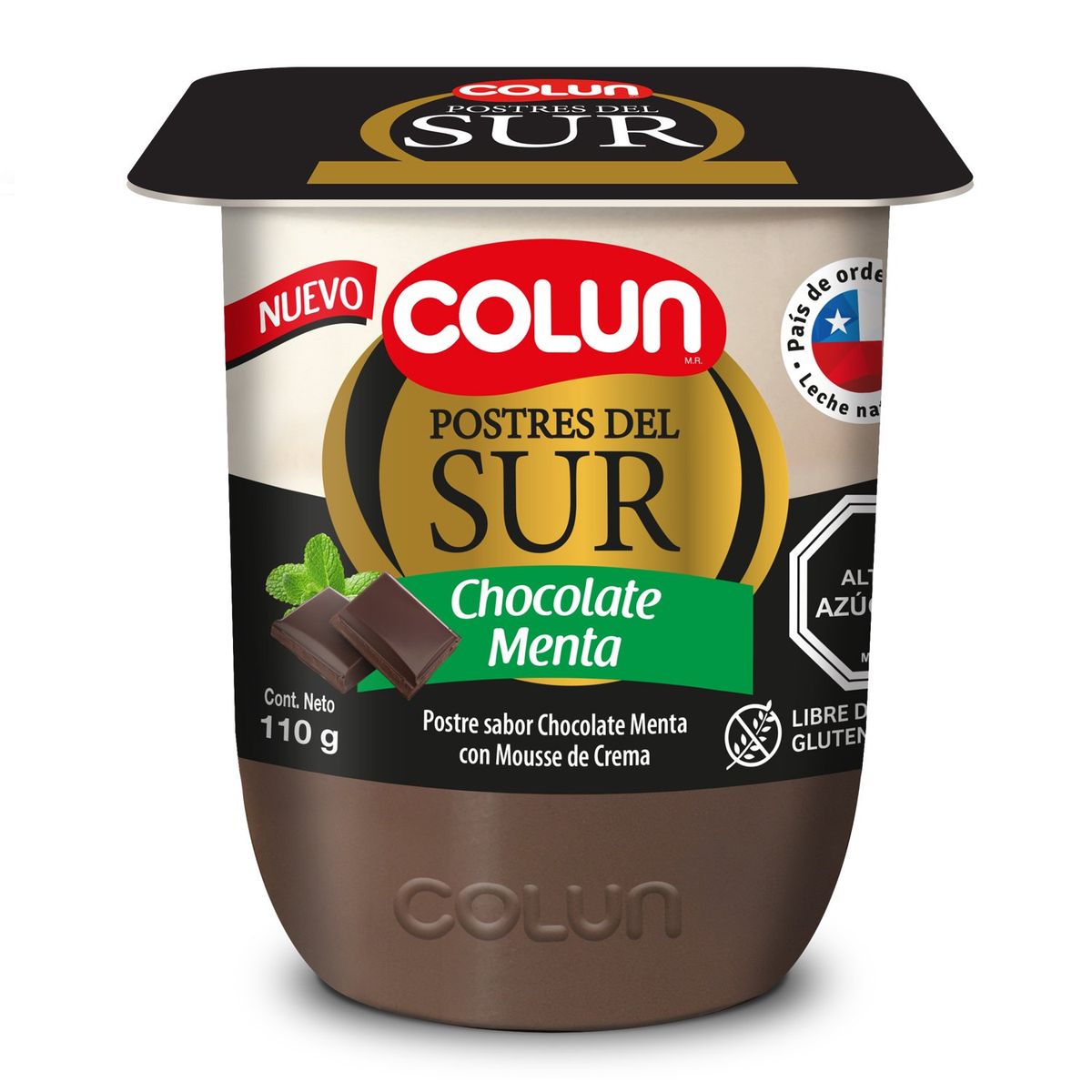 COLUN - Postre del Sur Sabor Chocolate Menta Colun 110 g