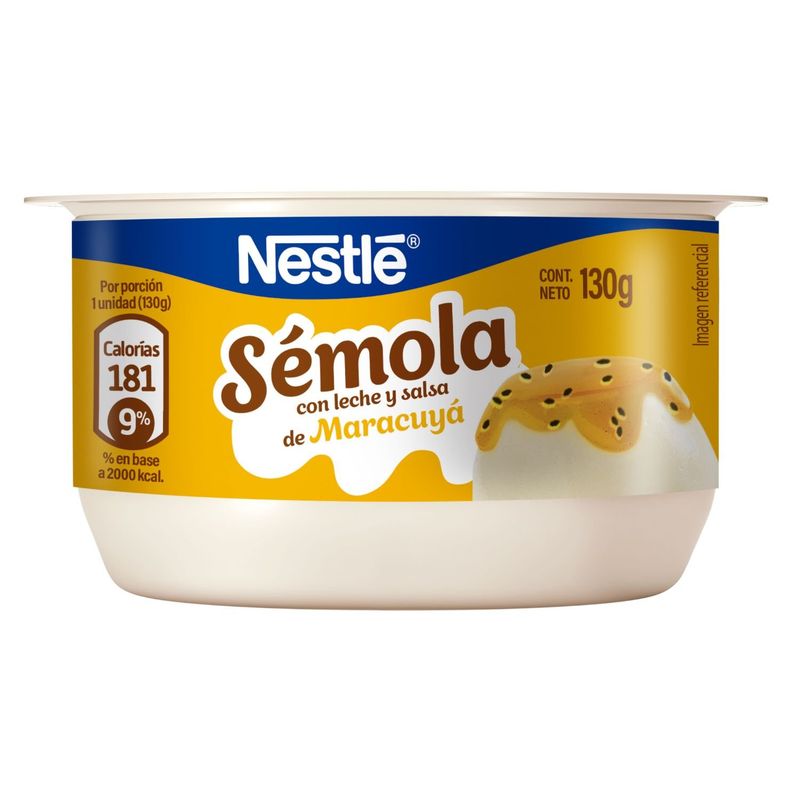 NESTLE - Postre Sémola con Leche y Salsa de Maracuyá Nestle 130 g