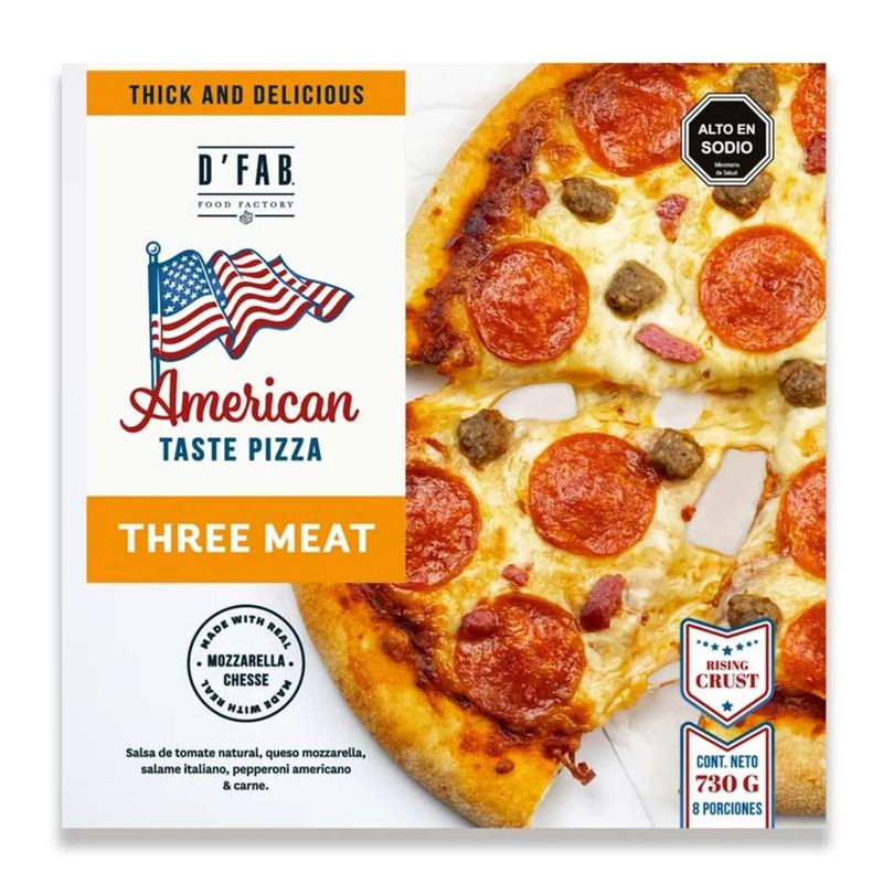 D'FAB - Pizza Americana Tres Carnes D'Fab 730 g