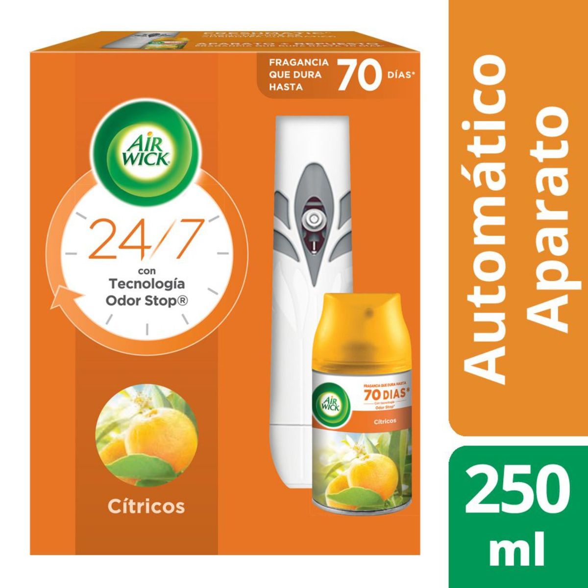 AIR WICK - Ambientador Automático Aparato Air Wick Cítrico 250 ml