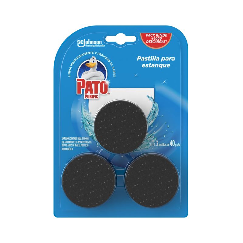 PATO PURIFIC - Pastillas para Estanque Inodoro Pato Purific Marina 3 x 120 g