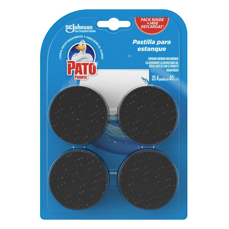 PATO PURIFIC - Pastillas para Estanque Inodoro Pato Purific Marina 4 x 160 g