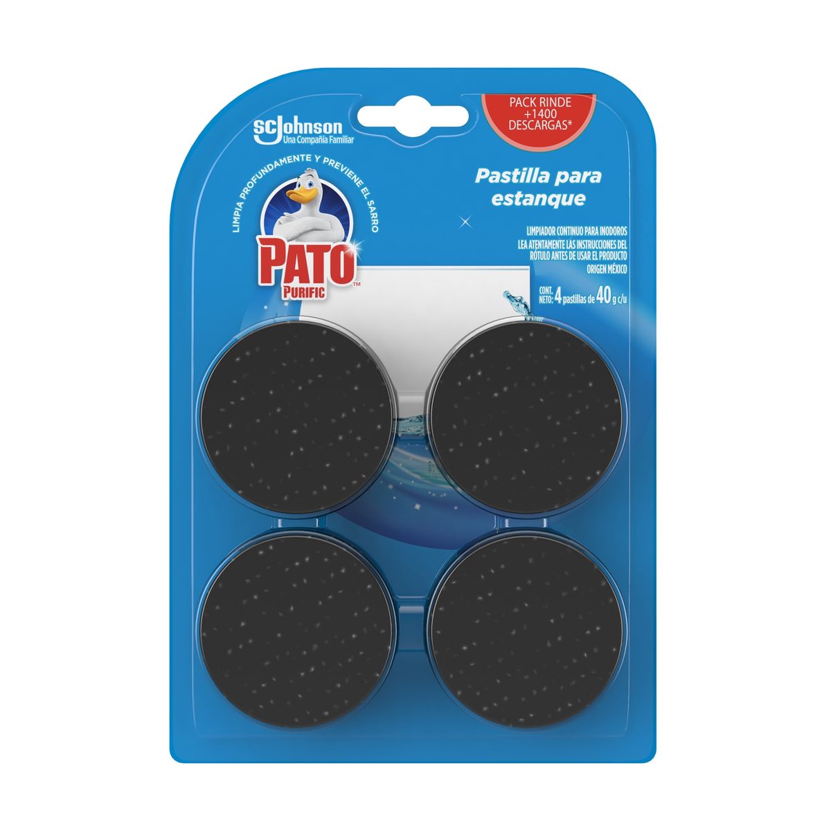 PATO PURIFIC - Pastillas para Estanque Inodoro Pato Purific Marina 4 x 160 g