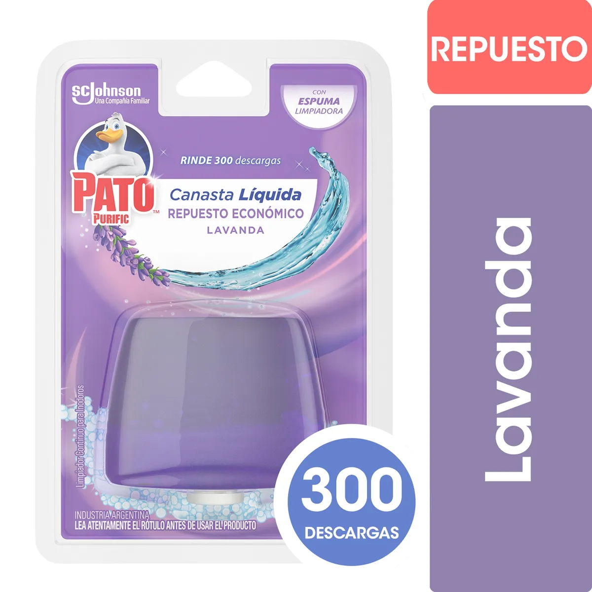 PATO PURIFIC - Repuesto para Canasta Líquida Lavanda Pato Purific 50 ml